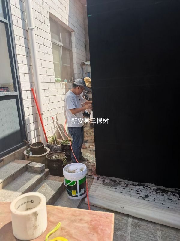 新安县农村自建房外墙真石漆翻新完工案例